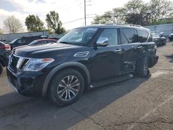 Salvage cars for sale at Moraine, OH auction: 2018 Nissan Armada SV