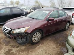Salvage cars for sale at Elgin, IL auction: 2012 Honda Accord LX