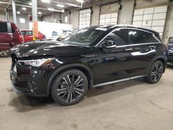 Salvage cars for sale at Blaine, MN auction: 2021 Infiniti QX50 Luxe