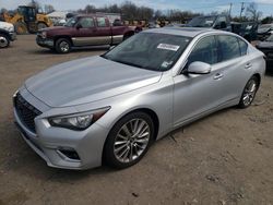 Salvage cars for sale from Copart Hillsborough, NJ: 2018 Infiniti Q50 Luxe
