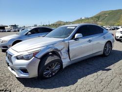 Salvage cars for sale at Colton, CA auction: 2018 Infiniti Q50 Luxe