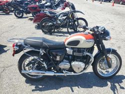 Salvage motorcycles for sale at Van Nuys, CA auction: 2018 Triumph Bonneville T100