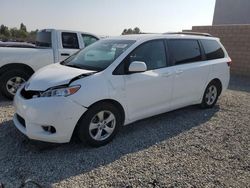 Salvage cars for sale at Mentone, CA auction: 2017 Toyota Sienna LE