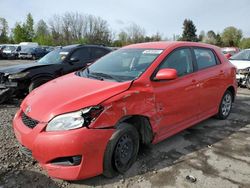 Salvage cars for sale from Copart Portland, OR: 2011 Toyota Corolla Matrix S