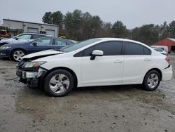 Salvage cars for sale at Mendon, MA auction: 2015 Honda Civic LX