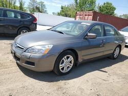 Honda Accord ex salvage cars for sale: 2007 Honda Accord EX