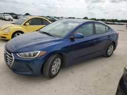 Salvage cars for sale at San Antonio, TX auction: 2017 Hyundai Elantra SE