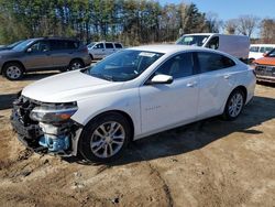 Salvage cars for sale at North Billerica, MA auction: 2018 Chevrolet Malibu LT