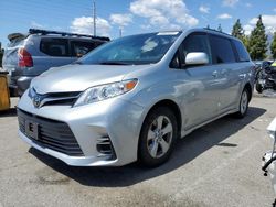 Salvage cars for sale at Rancho Cucamonga, CA auction: 2019 Toyota Sienna LE