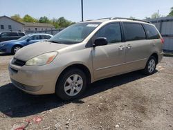 Salvage cars for sale at York Haven, PA auction: 2004 Toyota Sienna CE