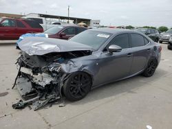 Salvage cars for sale at Grand Prairie, TX auction: 2016 Lexus IS 200T