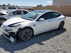 Salvage cars for sale from Copart Mentone, CA: 2021 Tesla Model 3