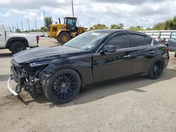 Salvage cars for sale at Miami, FL auction: 2018 Infiniti Q50 Luxe