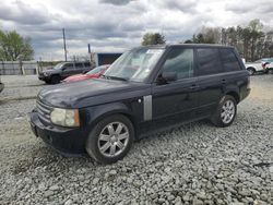 Salvage cars for sale at Mebane, NC auction: 2008 Land Rover Range Rover HSE