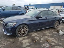 Salvage cars for sale from Copart Woodhaven, MI: 2018 Mercedes-Benz C 43 4matic AMG