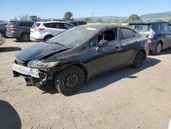 Salvage cars for sale from Copart San Martin, CA: 2013 Honda Civic LX