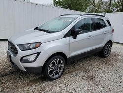 Salvage cars for sale at Baltimore, MD auction: 2020 Ford Ecosport SES