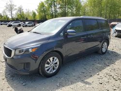 Salvage cars for sale from Copart Waldorf, MD: 2016 KIA Sedona LX