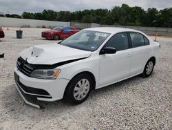 Salvage cars for sale from Copart New Braunfels, TX: 2016 Volkswagen Jetta S
