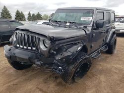 Salvage cars for sale at Elgin, IL auction: 2018 Jeep Wrangler Unlimited Sahara