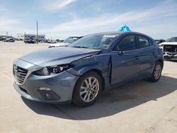 Salvage cars for sale at Grand Prairie, TX auction: 2015 Mazda 3 Grand Touring