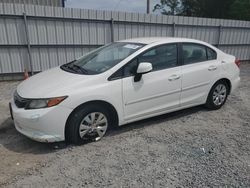 Salvage cars for sale from Copart Gastonia, NC: 2012 Honda Civic LX