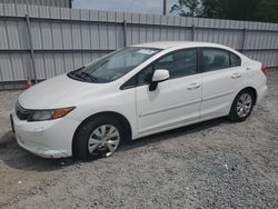 Honda salvage cars for sale: 2012 Honda Civic LX