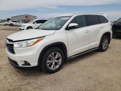 Salvage cars for sale from Copart Amarillo, TX: 2014 Toyota Highlander XLE