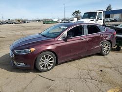 Salvage cars for sale at Woodhaven, MI auction: 2017 Ford Fusion SE