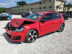 Salvage cars for sale at Opa Locka, FL auction: 2017 Volkswagen GTI S