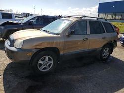Salvage cars for sale from Copart Woodhaven, MI: 2002 Hyundai Santa FE GLS