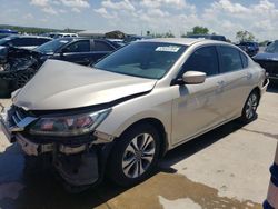 Salvage cars for sale at Grand Prairie, TX auction: 2013 Honda Accord LX