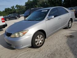 Salvage cars for sale at Ocala, FL auction: 2002 Toyota Camry LE