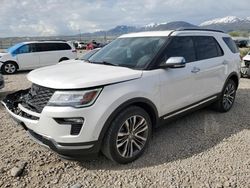 Salvage SUVs for sale at auction: 2018 Ford Explorer Platinum