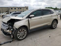 Salvage cars for sale at Wilmer, TX auction: 2018 Ford Edge Titanium