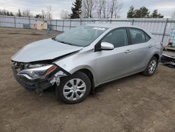 Salvage cars for sale from Copart Bowmanville, ON: 2016 Toyota Corolla L