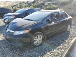 Salvage cars for sale from Copart Reno, NV: 2012 Honda Civic LX