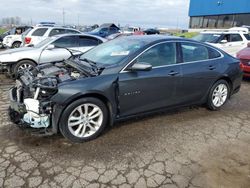 Salvage cars for sale from Copart Woodhaven, MI: 2017 Chevrolet Malibu LT