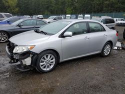 Salvage cars for sale from Copart Graham, WA: 2009 Toyota Corolla Base