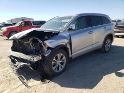 Salvage cars for sale at Amarillo, TX auction: 2015 Toyota Highlander XLE