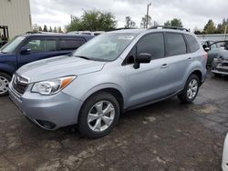 Salvage cars for sale from Copart Woodburn, OR: 2015 Subaru Forester 2.5I