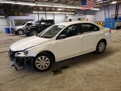 Salvage cars for sale from Copart Wheeling, IL: 2012 Volkswagen Jetta Base