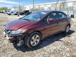 Salvage cars for sale at Franklin, WI auction: 2015 Honda Civic LX