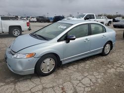 Salvage cars for sale from Copart Indianapolis, IN: 2006 Honda Civic Hybrid