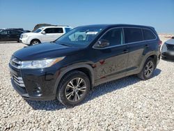Salvage cars for sale at New Braunfels, TX auction: 2019 Toyota Highlander LE