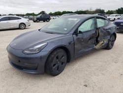 Salvage cars for sale at San Antonio, TX auction: 2022 Tesla Model 3