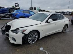 Salvage cars for sale from Copart Moraine, OH: 2018 Infiniti Q50 Luxe