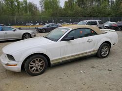 Vehiculos salvage en venta de Copart Waldorf, MD: 2005 Ford Mustang