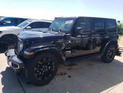 Salvage cars for sale from Copart Grand Prairie, TX: 2022 Jeep Wrangler Unlimited Sahara 4XE