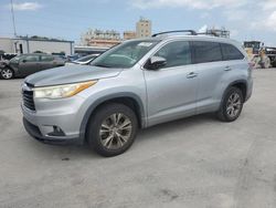 Salvage cars for sale at New Orleans, LA auction: 2014 Toyota Highlander XLE